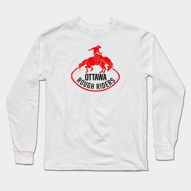 Defunct Ottawa Rough Riders 1980 Long Sleeve T-Shirt by LocalZonly